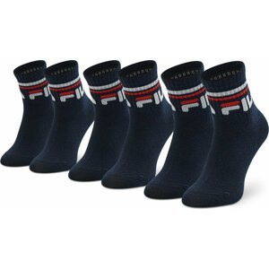 Sada 3 párů dětských vysokých ponožek Fila Calza Quarter F8338 Navy 321