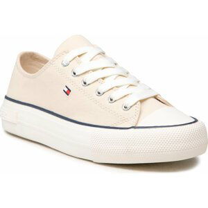 Plátěnky Tommy Hilfiger Low Cut Lace-Up Sneaker T3A4-32118-0890 S Beige 500