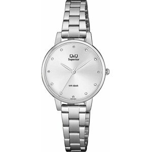 Hodinky Q&Q S401-201 Silver