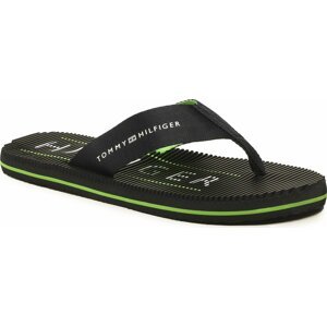 Žabky Tommy Hilfiger Massage Footbed Beach Sandal FM0FM04474 Tmavomodrá