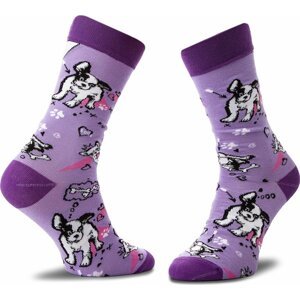 Klasické ponožky Unisex Cup of Sox Piękna Bestia E Fialová