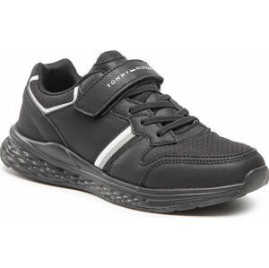 Sneakersy Tommy Hilfiger Low Cut Lace-Up Velcro Sneaker T3B9-32499-1443 S Black 999