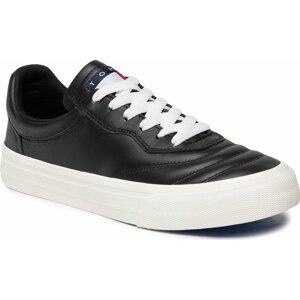 Tenisky Tommy Jeans Leather Soccer Vulc EM0EM01026 Black BDS