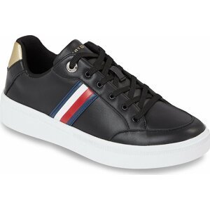 Sneakersy Tommy Hilfiger Elevated Global Stripes Sneaker FW0FW07446 Black BDS