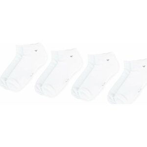 Sada 4 párů nízkých ponožek unisex Tom Tailor 9415 White 660