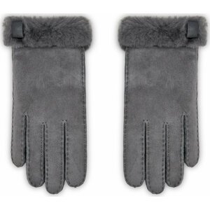 Dámské rukavice Ugg W Shorty Gove W Leather Trim 17367 Metal