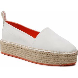 Espadrilky Calvin Klein Jeans Flatform Espadrille Soft Ny YW0YW00989 White YBR