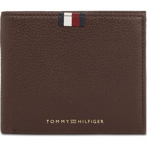 Pánská peněženka Tommy Hilfiger Th Corp Leather Flap And Coin AM0AM11598 Hnědá