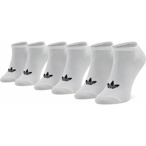 Sada 3 párů nízkých ponožek unisex adidas Trefoil Liner S20273 Bílá
