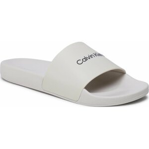 Nazouváky Calvin Klein Pool Slide Rubber HM0HM00455 Feather Gray ABY