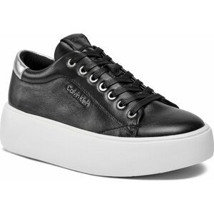 Sneakersy Calvin Klein Bubble Cupsole Lace Up HW0HW01861 Black/Silver 0GN
