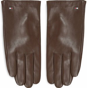 Pánské rukavice Tommy Hilfiger Essential Flag Leather Gloves AM0AM11482 Testa Di Moro 0HD