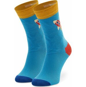 Vysoké dětské ponožky Happy Socks KROK01-6000 Modrá