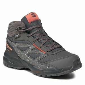 Trekingová obuv Salomon Outway Mid Climasalomon™ Waterproof L47283600 Magnet/Phantom/Coral