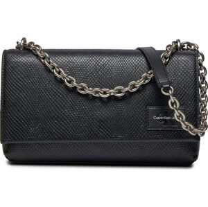 Kabelka Calvin Klein Jeans Sculpted Flap W/Chain25 Snake K60K611521 Black BEH