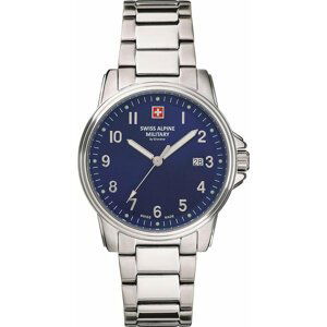 Hodinky Swiss Alpine Military 7011.1135 Blue/Silver/Silver