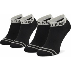 Sada 2 párů dámských nízkých ponožek Calvin Klein 701218775 Black 001