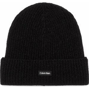 Čepice Calvin Klein Daddy Wool Beanie K50K510984 Ck Black BEH