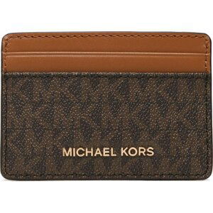 Pouzdro na kreditní karty MICHAEL Michael Kors Jet Set 34F1GJ6D0B Brown