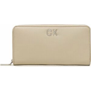 Velká dámská peněženka Calvin Klein Re-Lock Z/A Wallet Lg Pbl K60K610967 Béžová