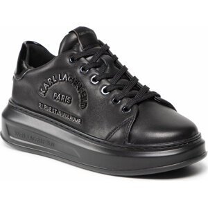 Sneakersy KARL LAGERFELD KL62539 Black Lthr/Mono