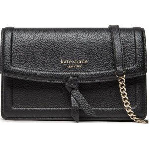 Kabelka Kate Spade Knott Pebbled Leather Flap Cro K6830 Černá