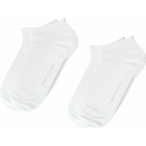 Sada 2 párů nízkých ponožek unisex Tommy Hilfiger 343024001 White 300