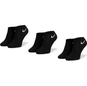 Sada 3 párů nízkých ponožek unisex Nike SX7677 010 Černá