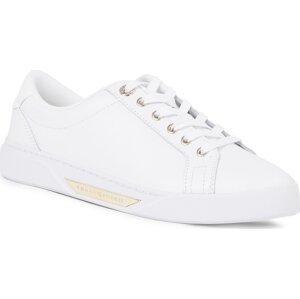 Sneakersy Tommy Hilfiger Golden Hw Court Sneaker FW0FW07560 White/Gold 0K7