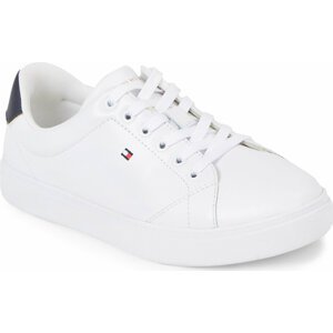 Sneakersy Tommy Hilfiger Essential Court Sneaker FW0FW07427 White/Black 0LG