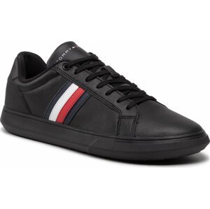 Sneakersy Tommy Hilfiger Corporate Cup Leather Stripes FM0FM04275 Black BDS