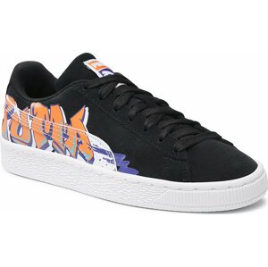 Sneakersy Puma Suede Street Art Jr 380889 01 Puma Black/Vibrant Orange