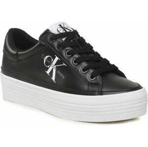 Sneakersy Calvin Klein Jeans Vulc Flatform Laceup Ny Pearl Wn YW0YW01037 Pearlized Black BEH