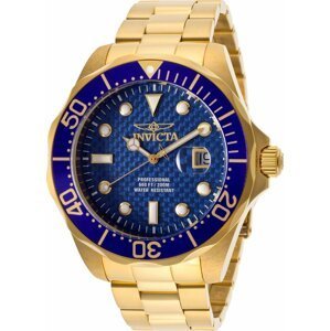 Hodinky Invicta Watch Pro Diver 14357 Gold/Blue