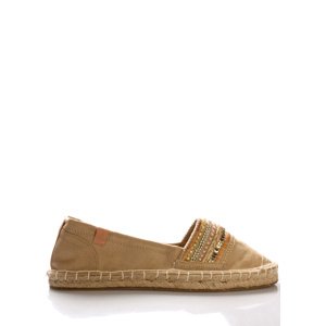 Béžové espadrilky s korálky Monshoe Velikost: 36