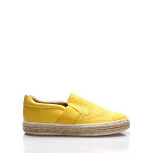 Žluté nazouvací tenisky s espadrilovou podrážkou Trendy too Velikost: 38