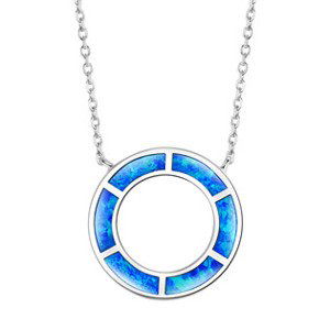 NUBIS® Stříbrný náhrdelník s opálem - NB-2266-OP05