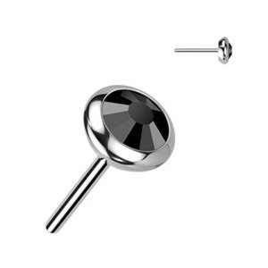 Šperky4U Kamínek k PUSH IN piercing do nosu TITAN, 4 mm zirkon - TIT1242K-040