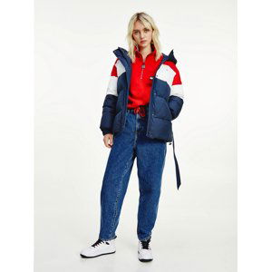 Tommy Jeans dámská zimní bunda COLORBLOCK