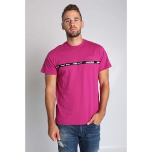 Tommy Jeans pánské fuchsiové tričko Branded - S (VT1)