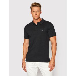 Tommy Hilfiger pánské černé polo tričko - XXL (BDS)