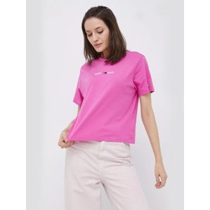 Tommy Jeans dámské růžové triko - M (VTC)