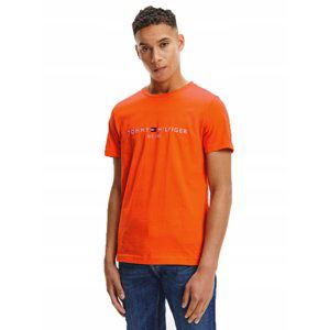 Tommy Hilfiger pánské oranžové triko Logo tee - L (SO1)