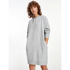 Tommy Hilfiger dámské šedé svetrové šaty - L (PKH)