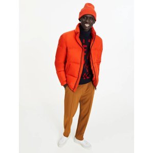 Tommy Hilfiger pánská oranžová péřová bunda