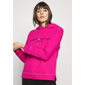 Tommy Hilfiger dámská růžová mikina s kapucí Hoodie