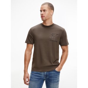 Calvin Klein pánské khaki zelené tričko - L (LBL)