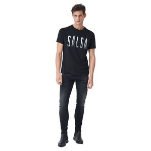 Salsa Jeans pánské černé tričko - L (0)