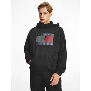 Tommy Jeans pánská černá mikina REFLECTIVE - XXL (BDS)