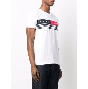 Tommy Hilfiger pánské bílé tričko - XXL (YBR)